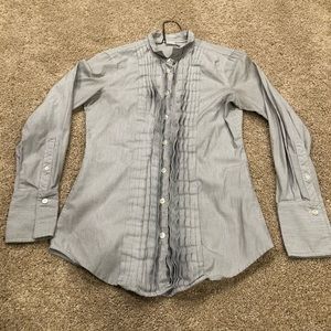 J Crew Ribbed Button down shirt